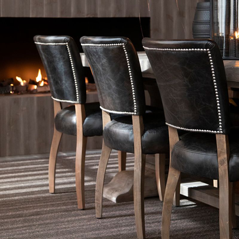 Mimi Leather Fudge Spisestol - Artwood