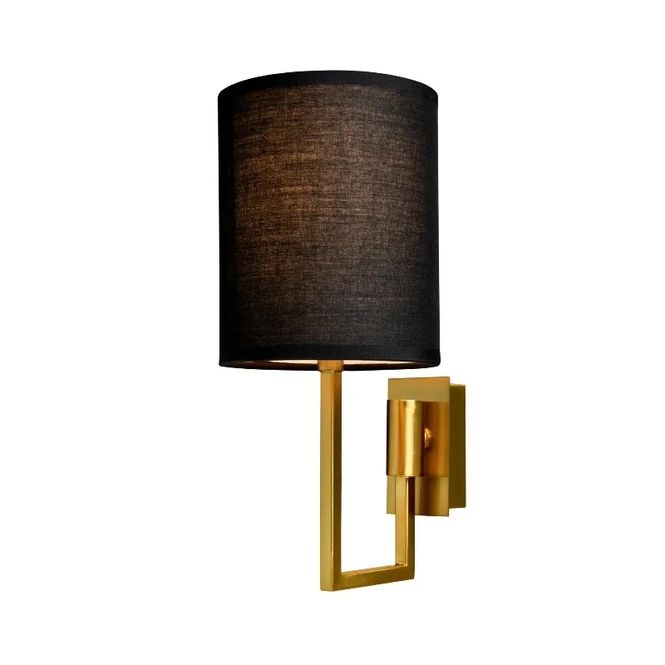 Hovedbilde Dublin gull vegglampe svart ...