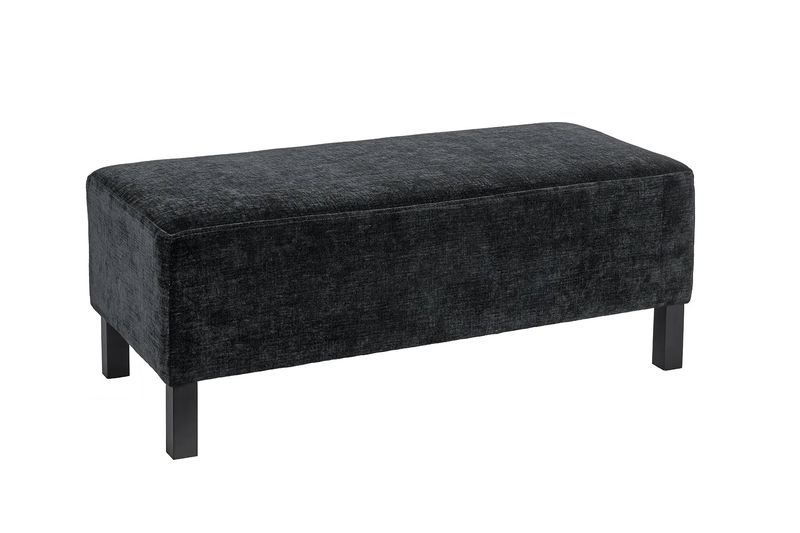 Queens Chenille Svart Pall - Home Factory