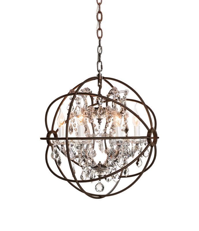 Rome Taklampe CRYSTAL Antique Rust Liten - Artwood
