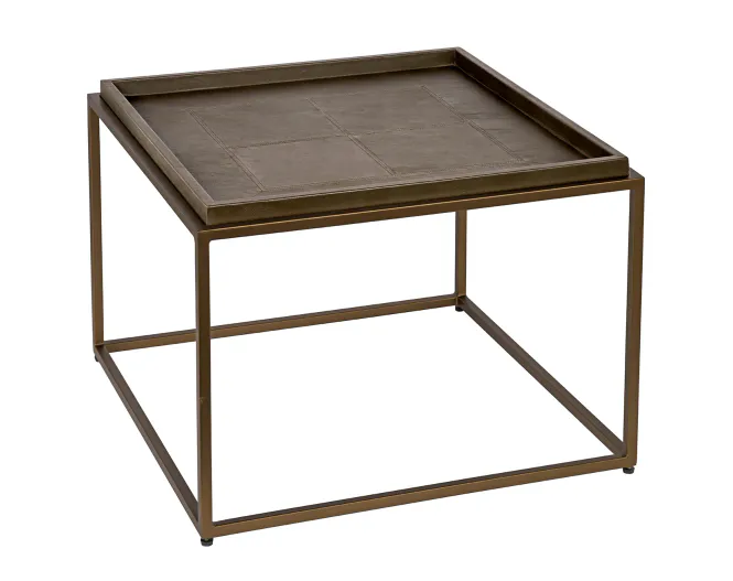 Hovedbilde Sidebord skinn 60x60 messing ...