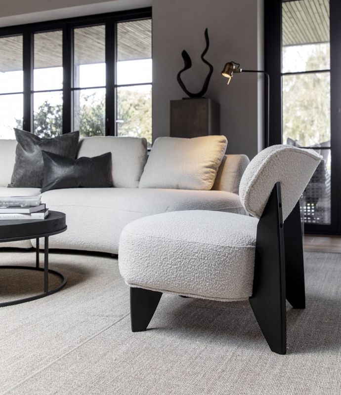 Cadiz Bouclé Cream Stol - Artwood