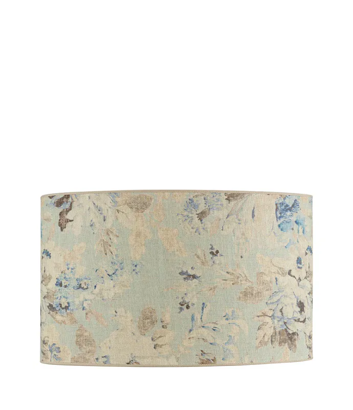 Oval Rosewood Flower Blue lampeskjerm | Artwood