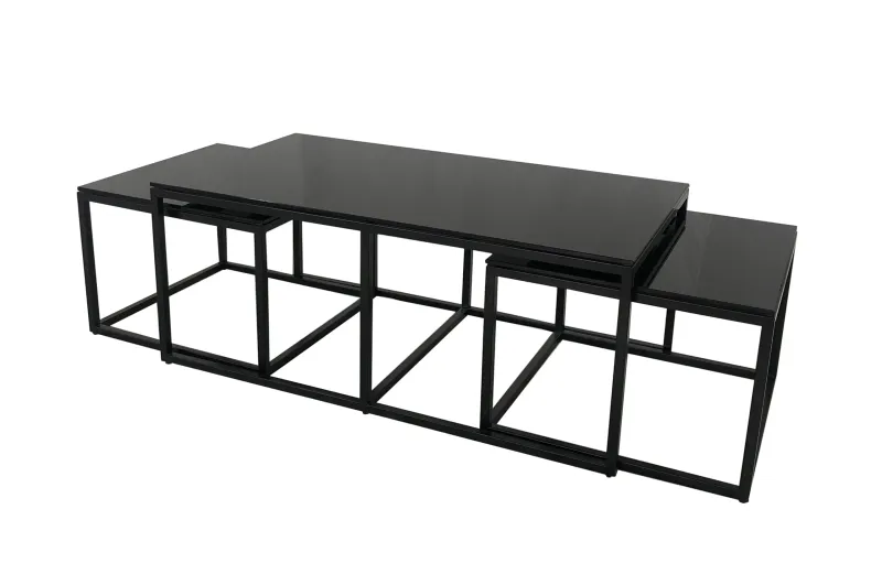 Oceanside glass sofabord 3-set | Home Factory