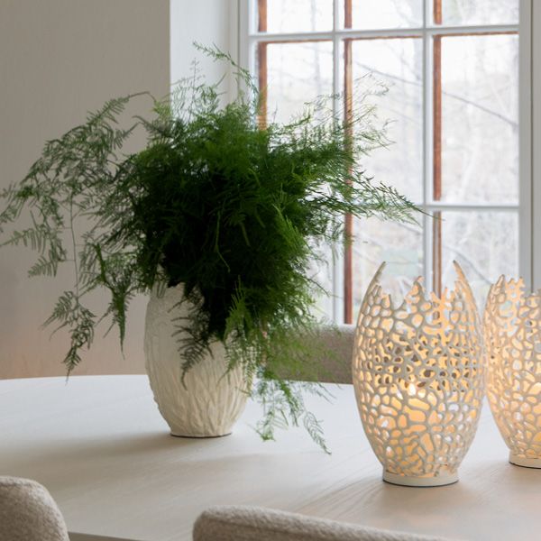 Bari Hvit Lykt - Artwood