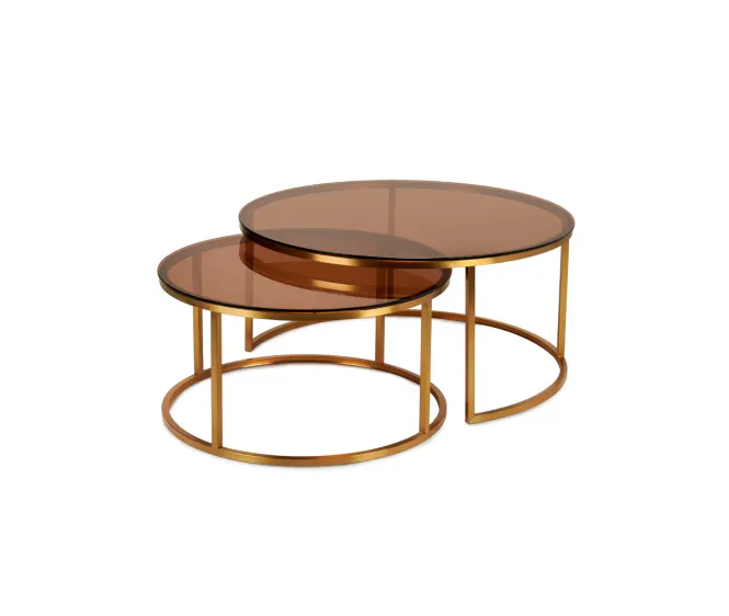 Hovedbilde Oceanside gold/glass sofabord ...