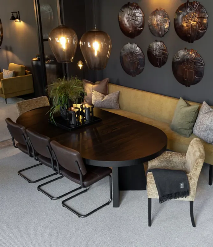 Trent uttrekkbart spisebord svart | Artwood