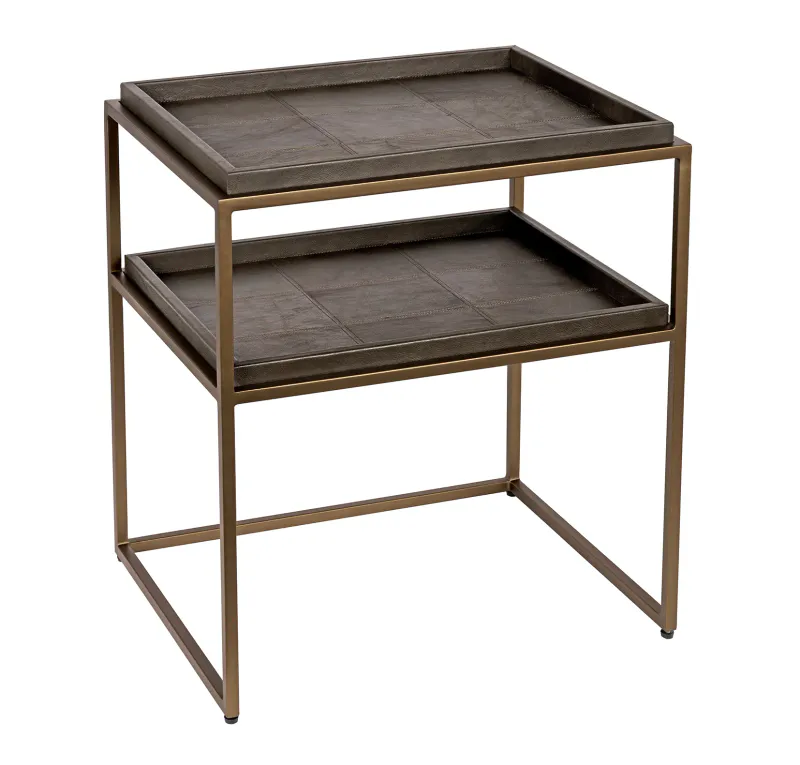 Sidebord skinn 56x45 messing ramme | Home Factory