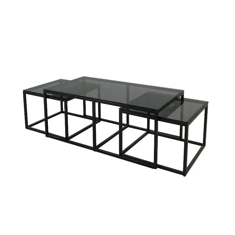 Oceanside glass sofabord 3-set | Home Factory