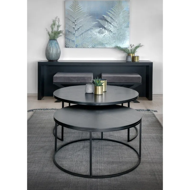 London svart konsollbord m/rygg | Home Factory